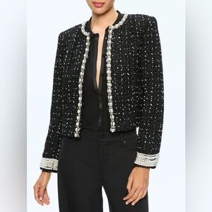 Alice & Olivia DORIAN EMBELLISHED BOXY JACKET NWT